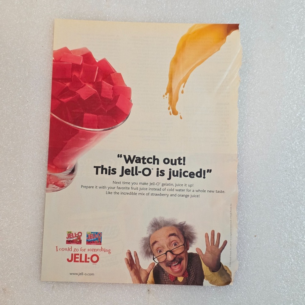 Vintage Print Ad Watch out! This Jell-o is juiced! mad scientist 8x10.5 2000